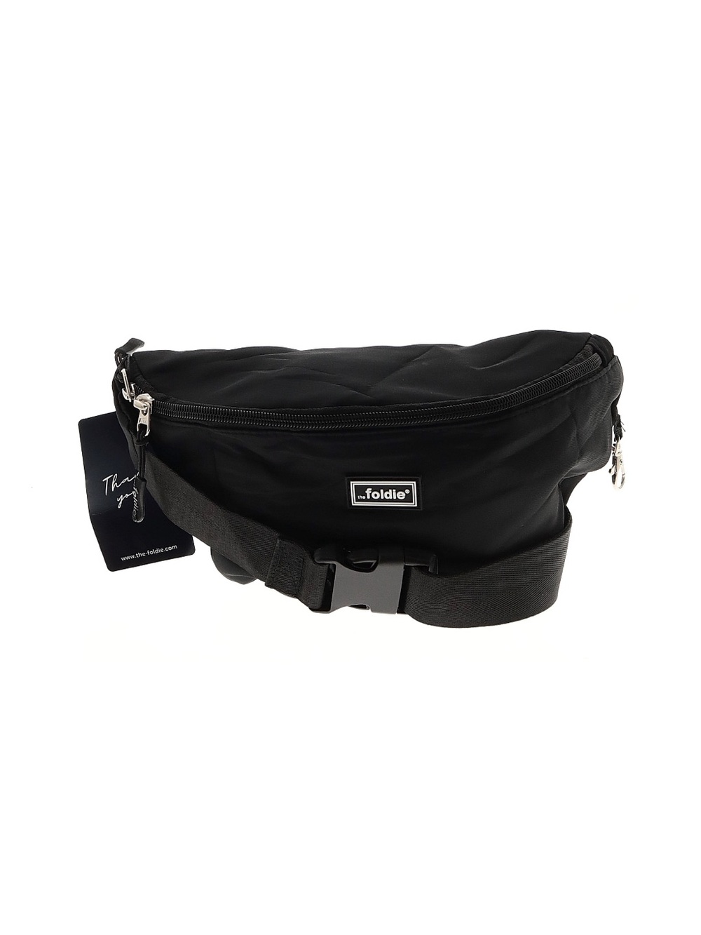 Black Quilted Waist Bag - Men's Crossbody Belt Bag